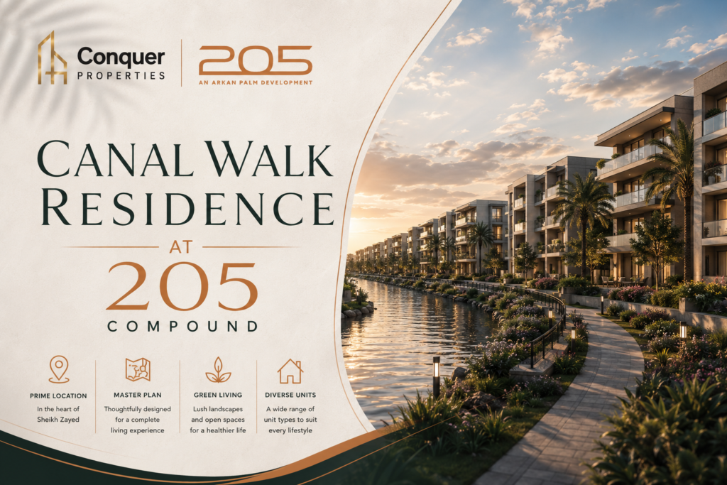 Canal Walk Residence at 205 Compound: Location, Master Plan & Property Types